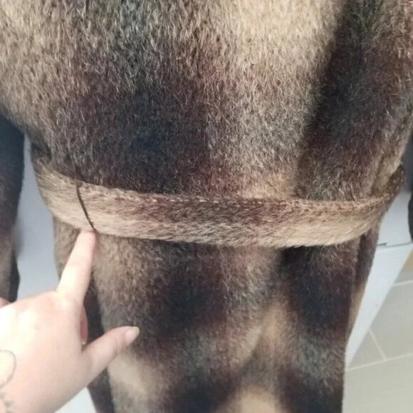 Vintage 100% Pure Mohair Belted Long Coat - Picture 6 of 16
